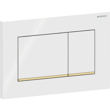 Geberit Sigma30 betjeningsplade hvid/guld - 1