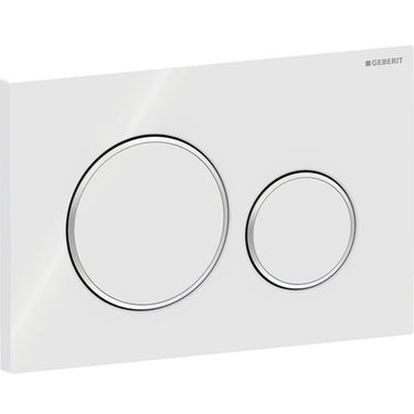 Geberit Sigma20 betjeningsplade hvid/blank forkr - 1