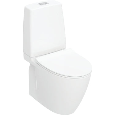Ifö Spira Art 2.0 gulvstående toilet med sæde skjult S-lås dobbeltskyl TurboFlush - 1