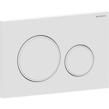 Geberit Sigma20 betjeningsplade mat hvid/hvid - 1