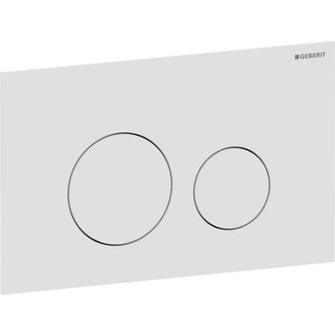 Geberit Sigma40 betjeningsplade m/2 skyl round easy-to-clean hvid mat - 1