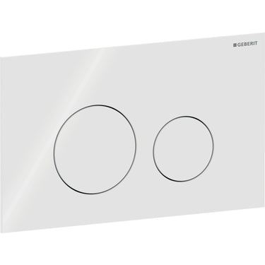 Geberit Sigma40 betjeningsplade m/2 skyl round hvid - 1