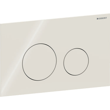 Geberit Sigma40 betjeningsplade m/2 skyl round sandgrå - 1