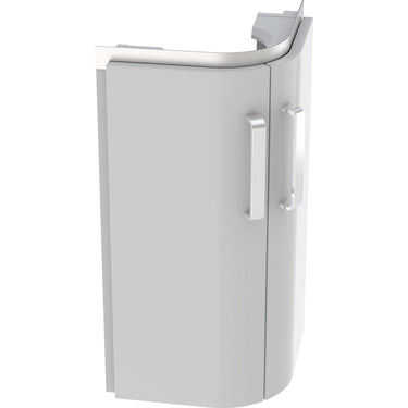 Geberit Renova Compact vaskeskab 425 x 330 x 604 mm 2 låger blankpoleret lysgrå højkomprimeret trelags-spånplade lakeret - 1