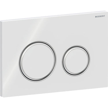 Geberit Sigma21 betjeningsplade metal/glas/hvid - 1