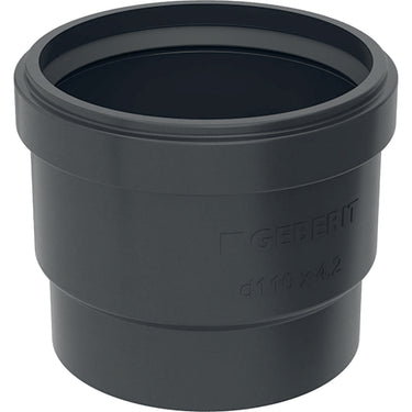 Geberit PE stikmuffe 90mm o-ring sort - 1