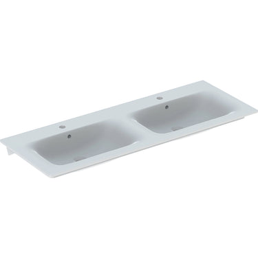 Geberit Renova Plan håndvask 1300 x 480 x 168 mm t/møbel hvid porcelæn KeraTect - 1