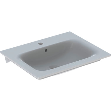 Geberit Renova Plan håndvask 600 x 480 x 168 mm t/møbel hvid porcelæn KeraTect - 1