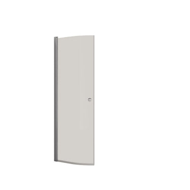 Dansani halvrund dør H:200x72-74cm krom/klart glas - 1