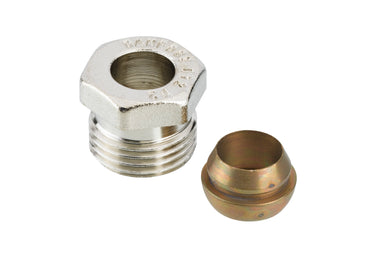 Danfoss klemringsfitting 1/2X12 kobber/stål - 1
