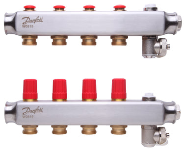 Danfoss gulvvarmemanifold 4+4 SSM - 1
