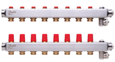 Danfoss gulvvarmemanifold 8+8 SSM - 1