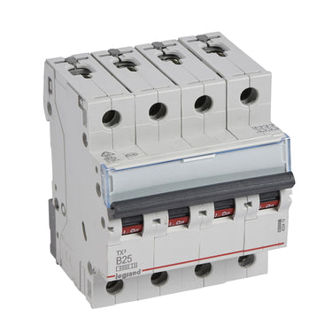 TX³ MCB automatsikring B25 4pol 4M 6000/6KA - 1
