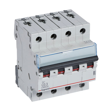 TX³ MCB automatsikring C0,3 4pol 4M 6000/6KA - 1