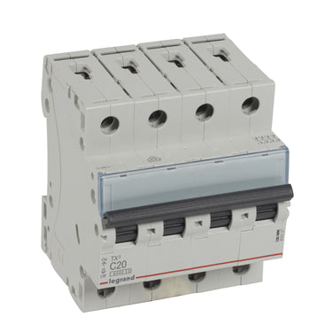 TX³ MCB automatsikring C20 4pol 4M 6000/6KA - 1