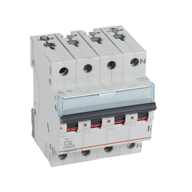 TX³ MCB automatsikring C32 3pol+nul 4M 10000/10KA - 1