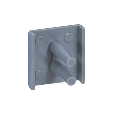 Gaffel/Pin-sløjfeskinne endestykke 2-polet - 1