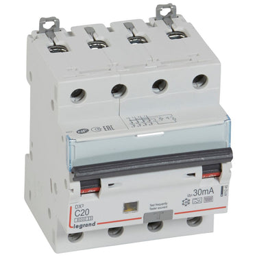 DX³ RCBO kombiafbryder C20 4pol 30mA type-F 4M 6000/6KA - 1