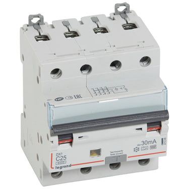 DX³ RCBO kombiafbryder C25 4pol 30mA type-F 4M 6000/6KA - 1