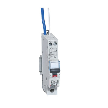 DX³ RCBO kombiafbryder B20 1pol blå-N 30mA type-A 1M 6000/10KA - 1