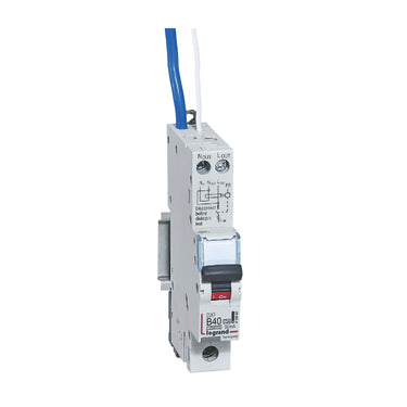 DX³ RCBO kombiafbryder B40 1pol blå-N 30mA type-A 1M 6000/10KA - 1