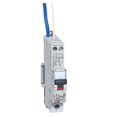 DX³ RCBO kombiafbryder C16 1pol blå-N 10mA type-A 1M 6000/10KA - 1