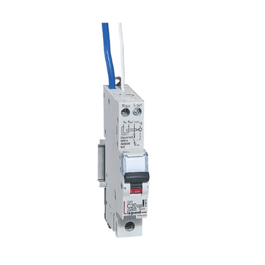 DX³ RCBO kombiafbryder C20 1pol blå-N 10mA type-A 1M 6000/10KA - 1