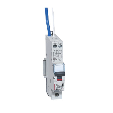 DX³ RCBO kombiafbryder C25 1pol blå-N 10mA type-A 1M 6000/10KA - 1