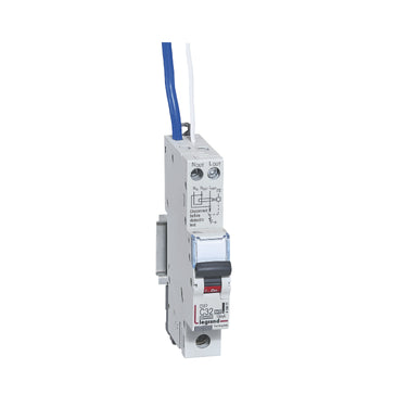 DX³ RCBO kombiafbryder C32 1pol blå-N 10mA type-A 1M 6000/10KA - 1