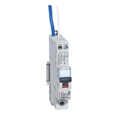 DX³ RCBO kombiafbryder C40 1pol blå-N 30mA type-A 1M 6000/10KA - 1