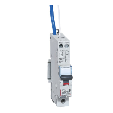 DX³ RCBO kombiafbryder C10 1pol blå-N 100mA type-A 1M 6000/10KA - 1