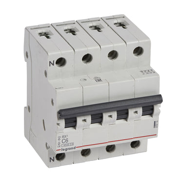 RX³ MCB automatsikring C6 3pol+nul 4M 4500A - 1