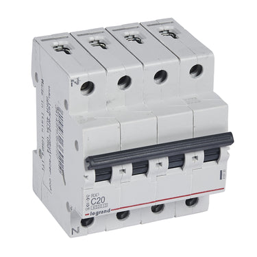 RX³ MCB automatsikring C20 3pol+nul 4M 4500A - 1