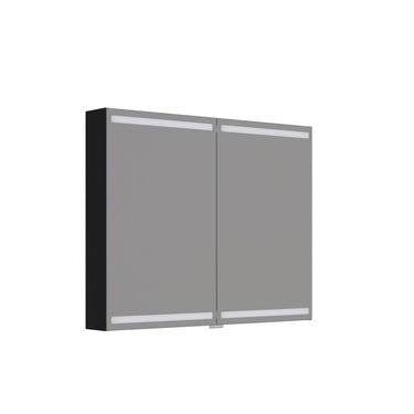 Dansani Spejlskabssæt 2 låger 80x100CM sort eg - 1