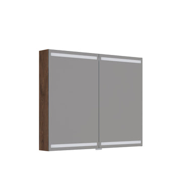 Dansani Spejlskabssæt 2 låger 80x100CM brun eg - 1