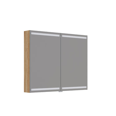 Dansani Spejlskabssæt 2 låger 80x100CM varm eg - 1