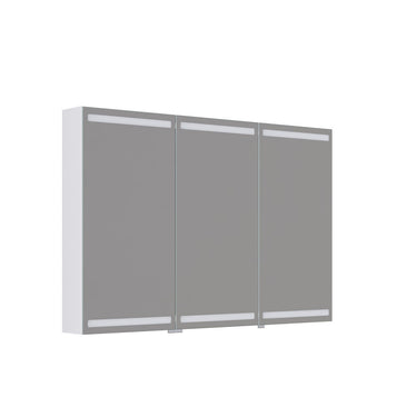 Dansani Spejlskabssæt 3 låger 80x120CM hvid mat - 1