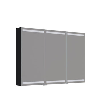 Dansani Spejlskabssæt 3 låger 80x120CM sort eg - 1