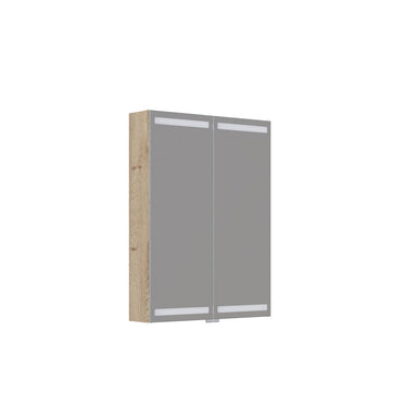 Dansani Spejlskabssæt 2 låger 80x60CM natur eg - 1