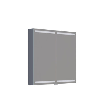 Dansani Spejlskabssæt 2 låger 80x80CM grå mat - 1