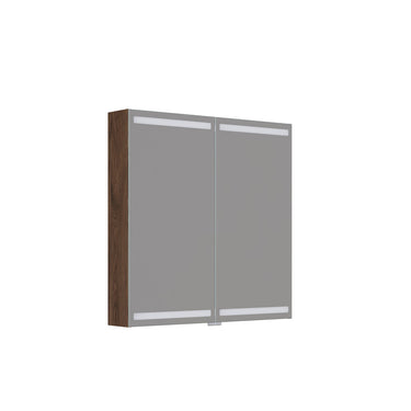 Dansani Spejlskabssæt 2 låger 80x80CM brun eg - 1