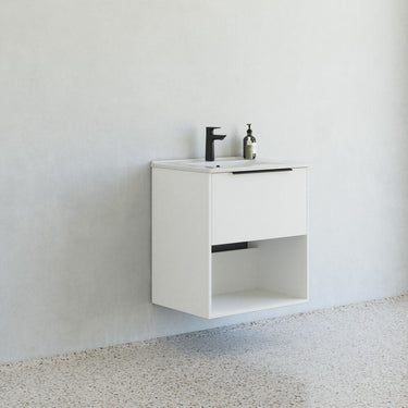 Dansani Mido møbelpakke 61 cm 1 sk m/hylde glat hvid mat - 1