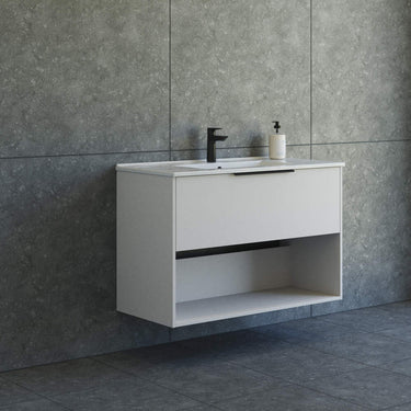 Dansani Mido møbelpakke 101 cm 1 sk m/hylde vask glat SND - 1