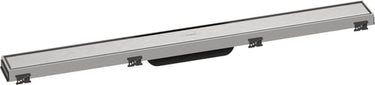 hansgrohe RainDrain Match kappesæt til flise bruseafløb 800 mm med højdejusterbar ramme børstet rustfrit stål - 1