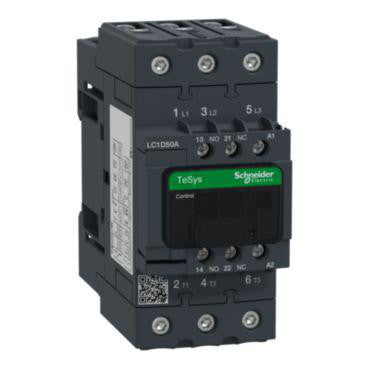 Kontaktor 50A 3 polet 1 slutte 1 bryde 24VAC LC1D50AB7 - 1