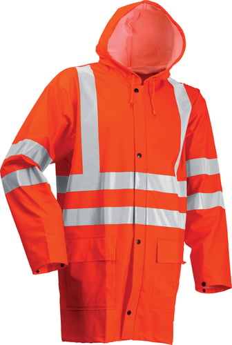 Hi-Vis regnjakke orange str XL - 1