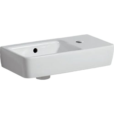 Geberit Renova Compact håndvask t/møbel 500 x 250 x 150 mm hvid porcelæn - 1