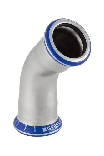 Geberit Mapress bøjning rf 45° 42mm muffe/muffe - 1