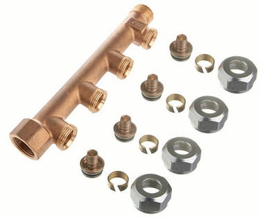 Roth fordelerrør 4 afgreninger x 15 mm pex Euro-red - 1