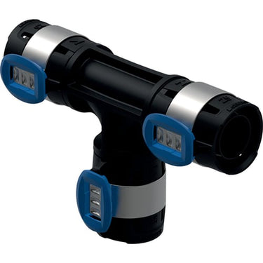 Geberit FlowFit tee 40 mm sort PPSU - 1
